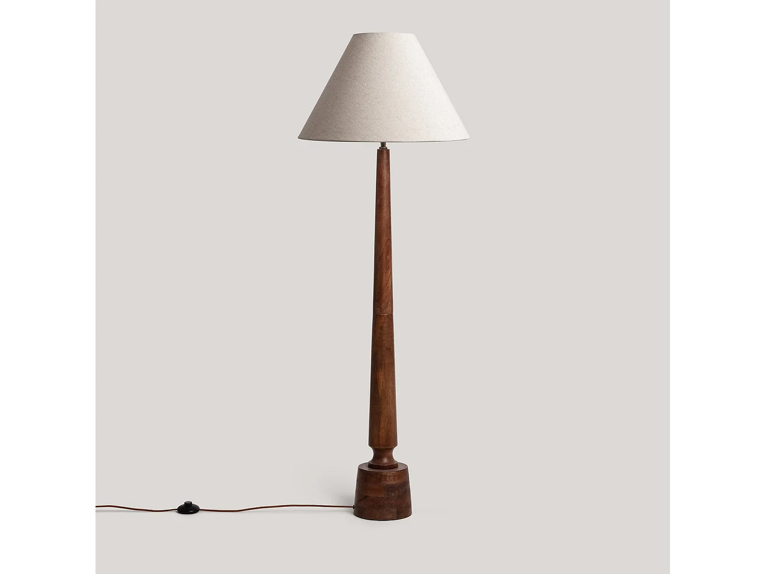 Lámpara de Pie Madera Kehna ILUZZIA Beige