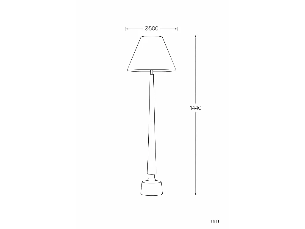 Lámpara de Pie Madera Kehna ILUZZIA Beige