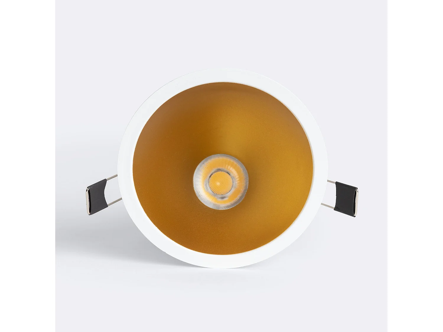 Foco Downlight LED 9W / 12W Cónico inclinación 20º Areni Corte Ø 100 mm 2700K Dorado Blanco Cálido 9 W