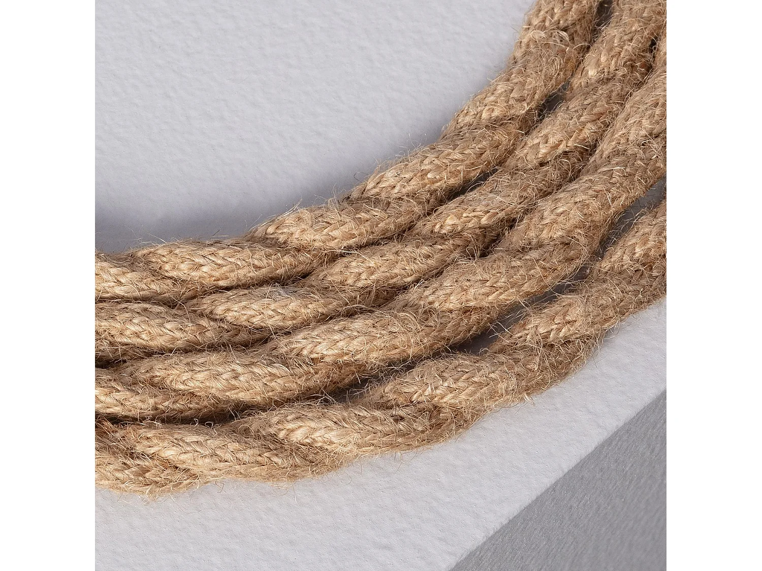 Câble Électrique Textile Tressé Natural 1 m