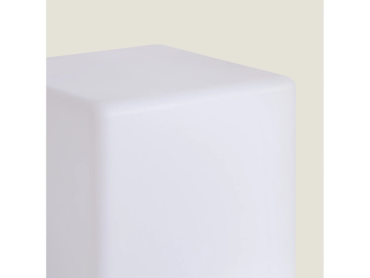 Cubo LED RGBW 30cm Recargable Solar + USB Blanco