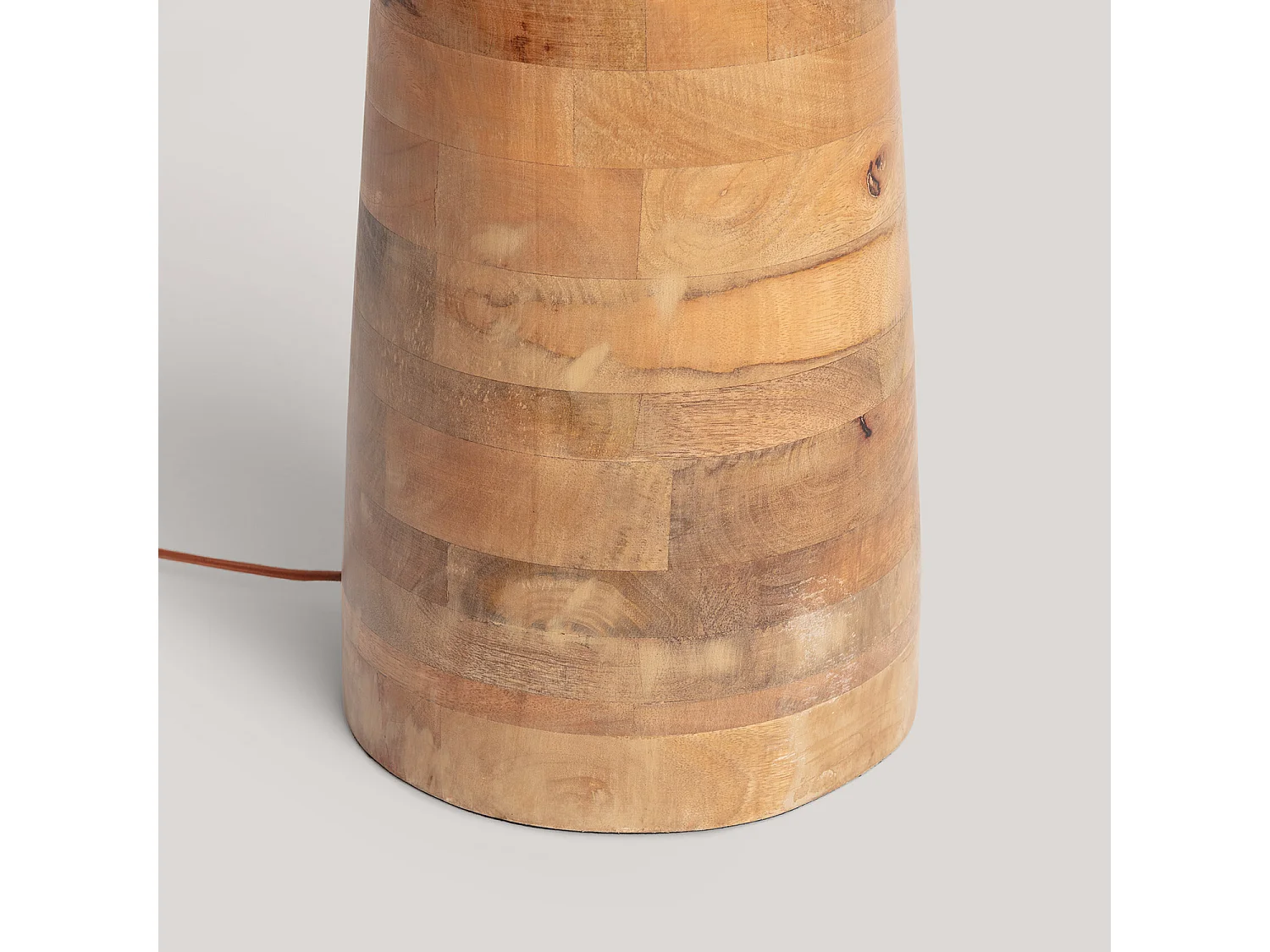 Lámpara de Pie Madera Zeil Rajesh ILUZZIA Beige