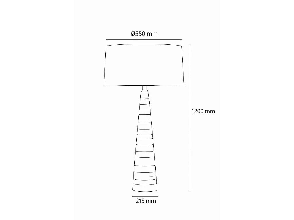 Lámpara de Pie Madera Zeil Rajesh ILUZZIA Beige