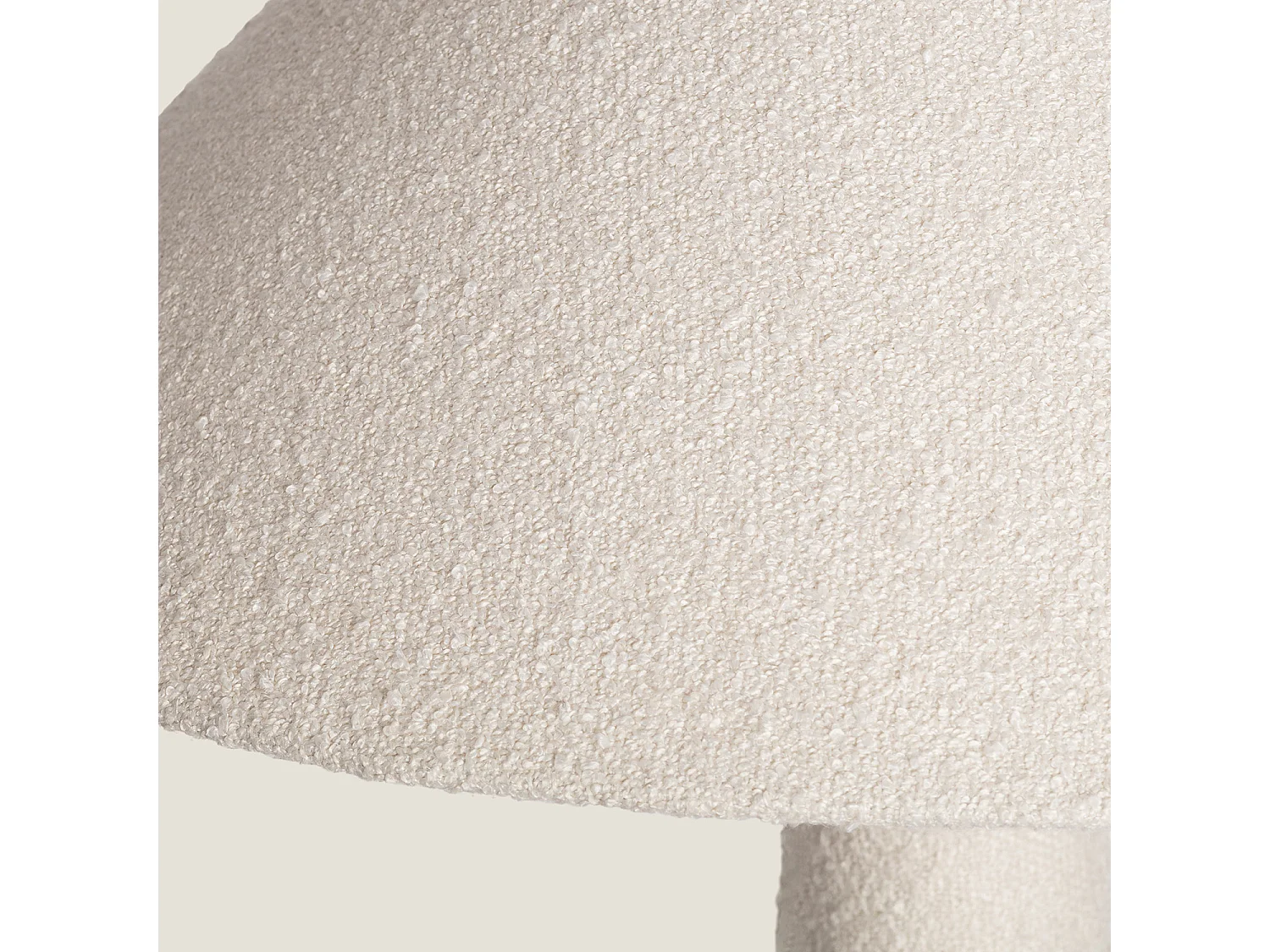 Lámpara de Pie Madera y Tela Lombe Blanco