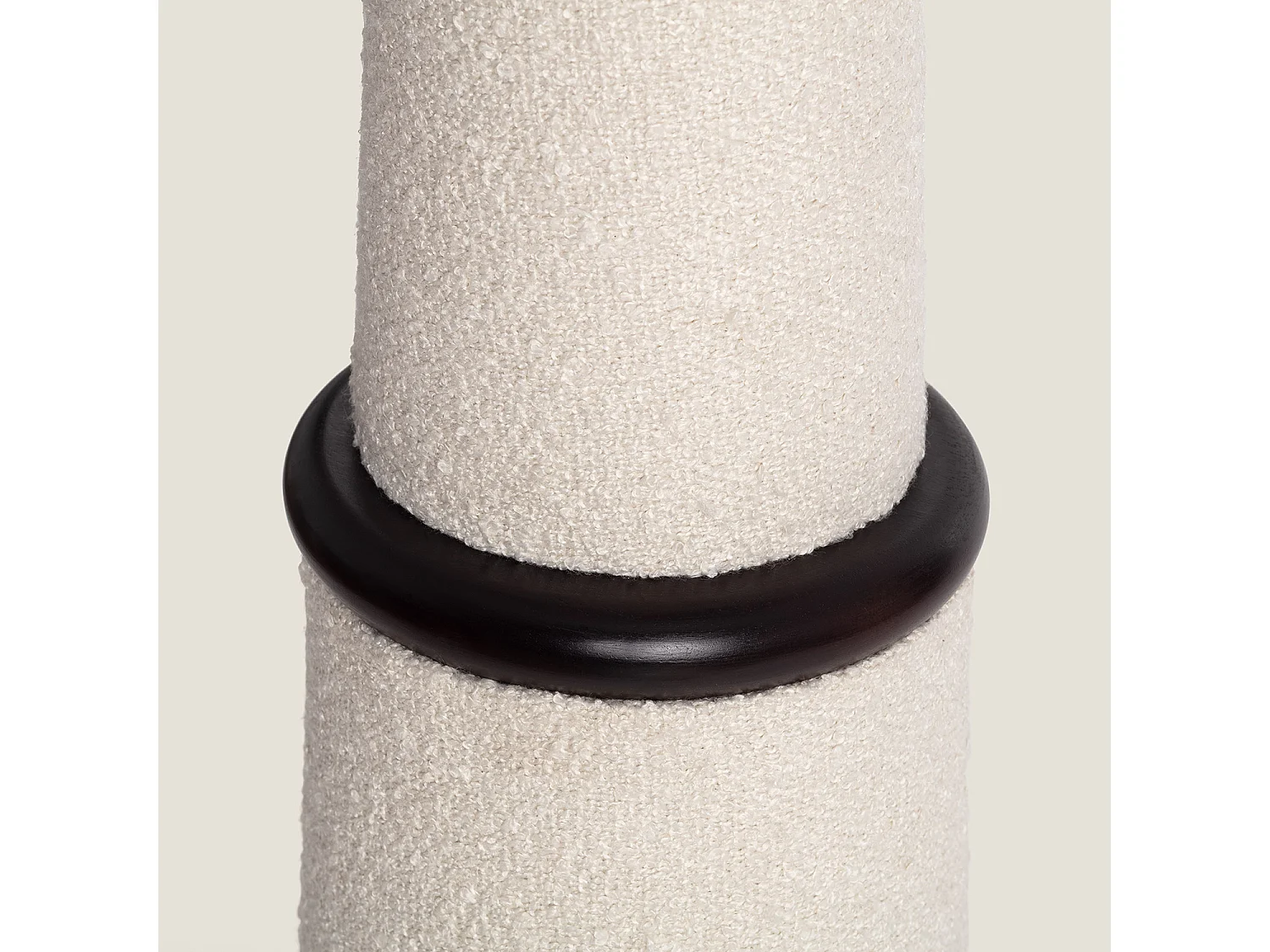 Lámpara de Pie Madera y Tela Lombe Blanco