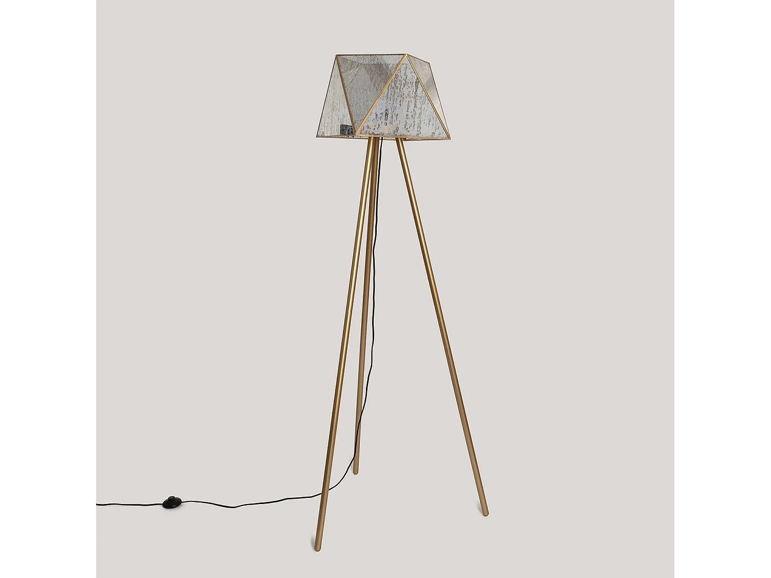 Lámpara de Pie Metal Cristal Mattina ILUZZIA Dorado