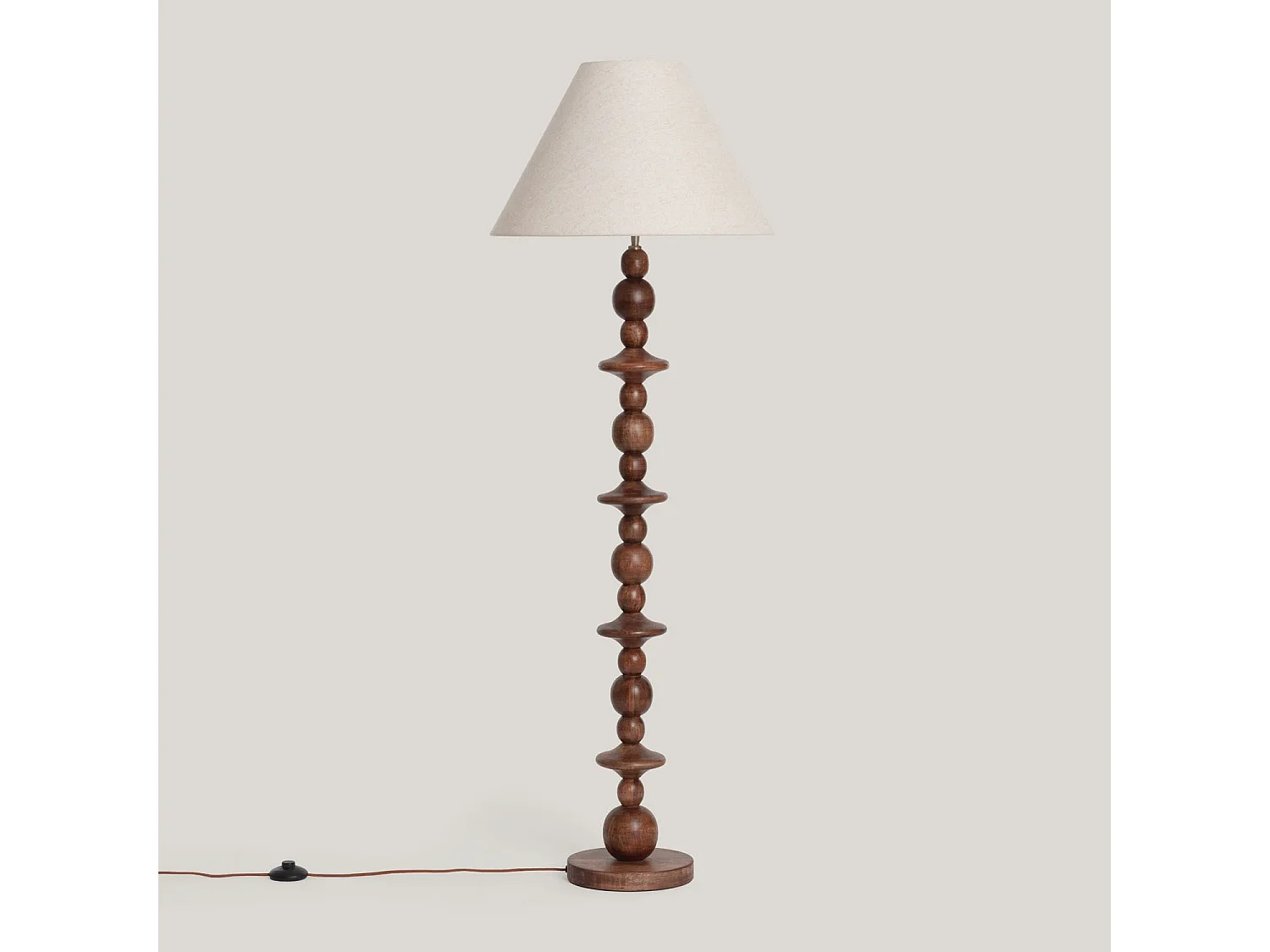 Lámpara de Pie Madera Tanish ILUZZIA Beige