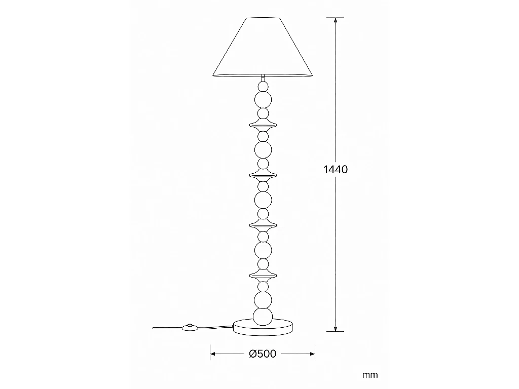 Lámpara de Pie Madera Tanish ILUZZIA Beige