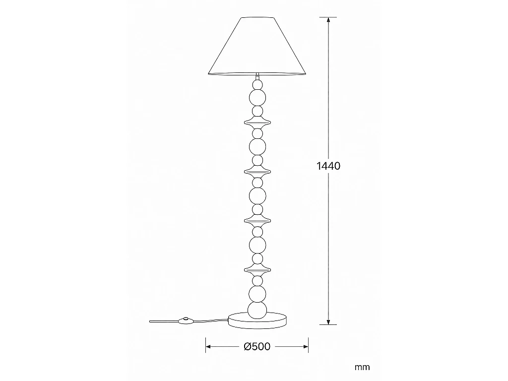 Lámpara de Pie Madera Tanish ILUZZIA Beige