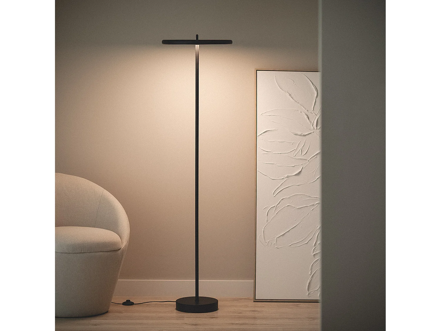 Lampadaire LED 24W Métal CCT Sélectionnable Meisel Noir