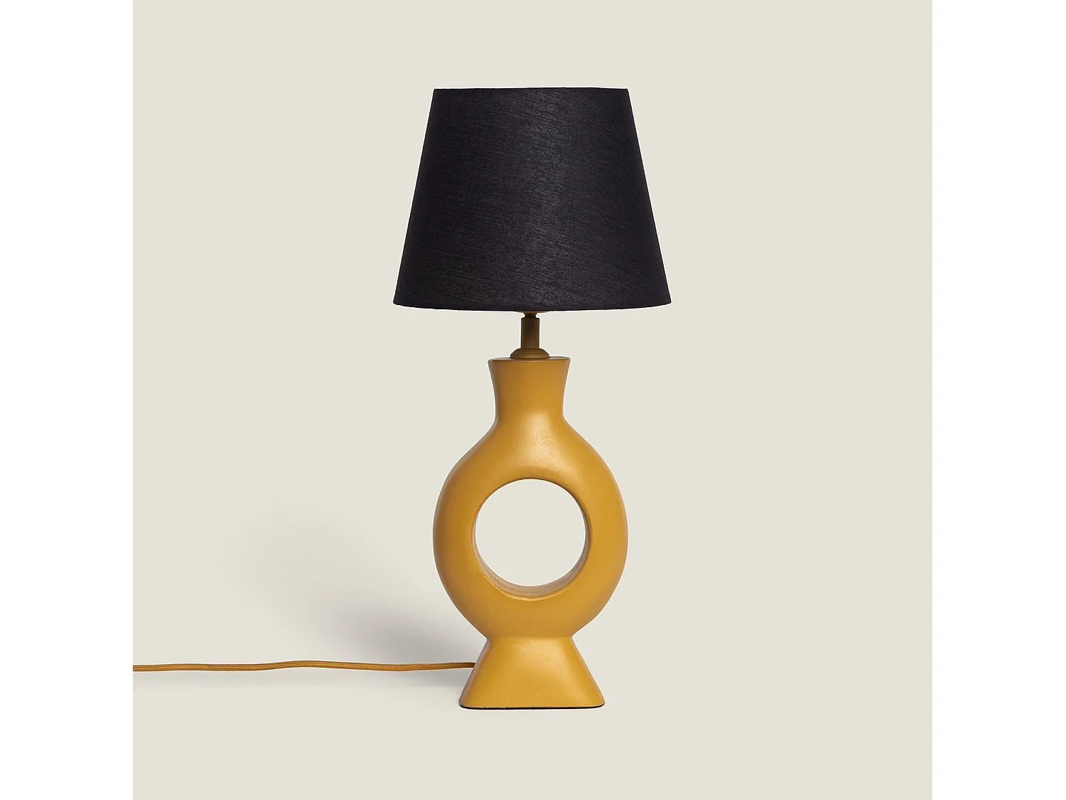 Lampe à Poser Résine Dimahis Moutarde