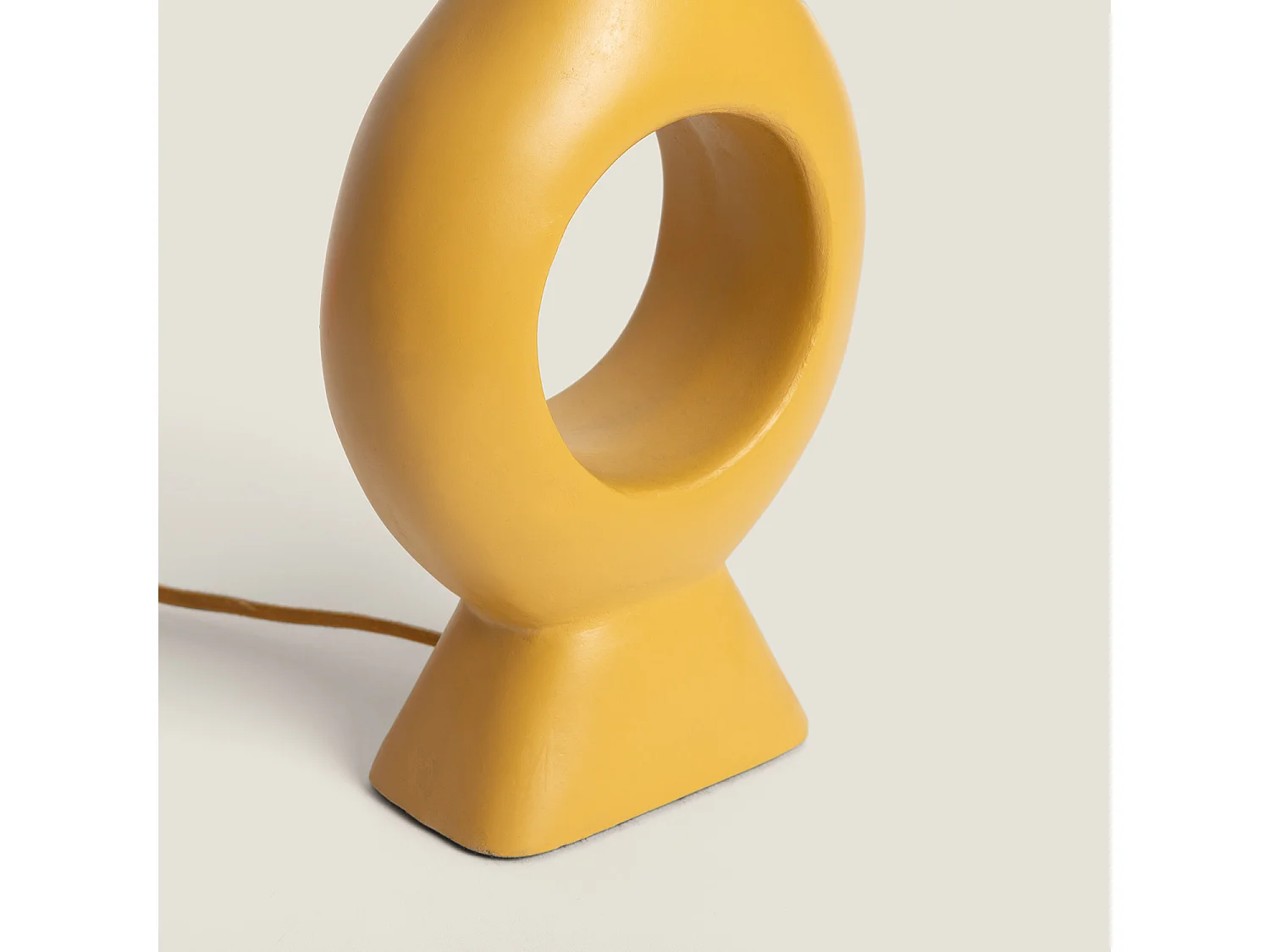 Lampe à Poser Résine Dimahis Moutarde