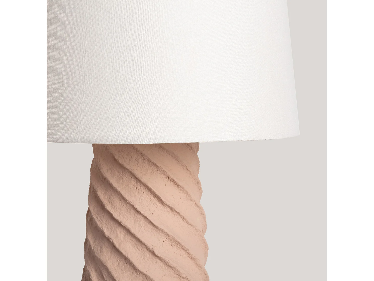 Lámpara de Pie Papel Maché Metal Stari Blanco
