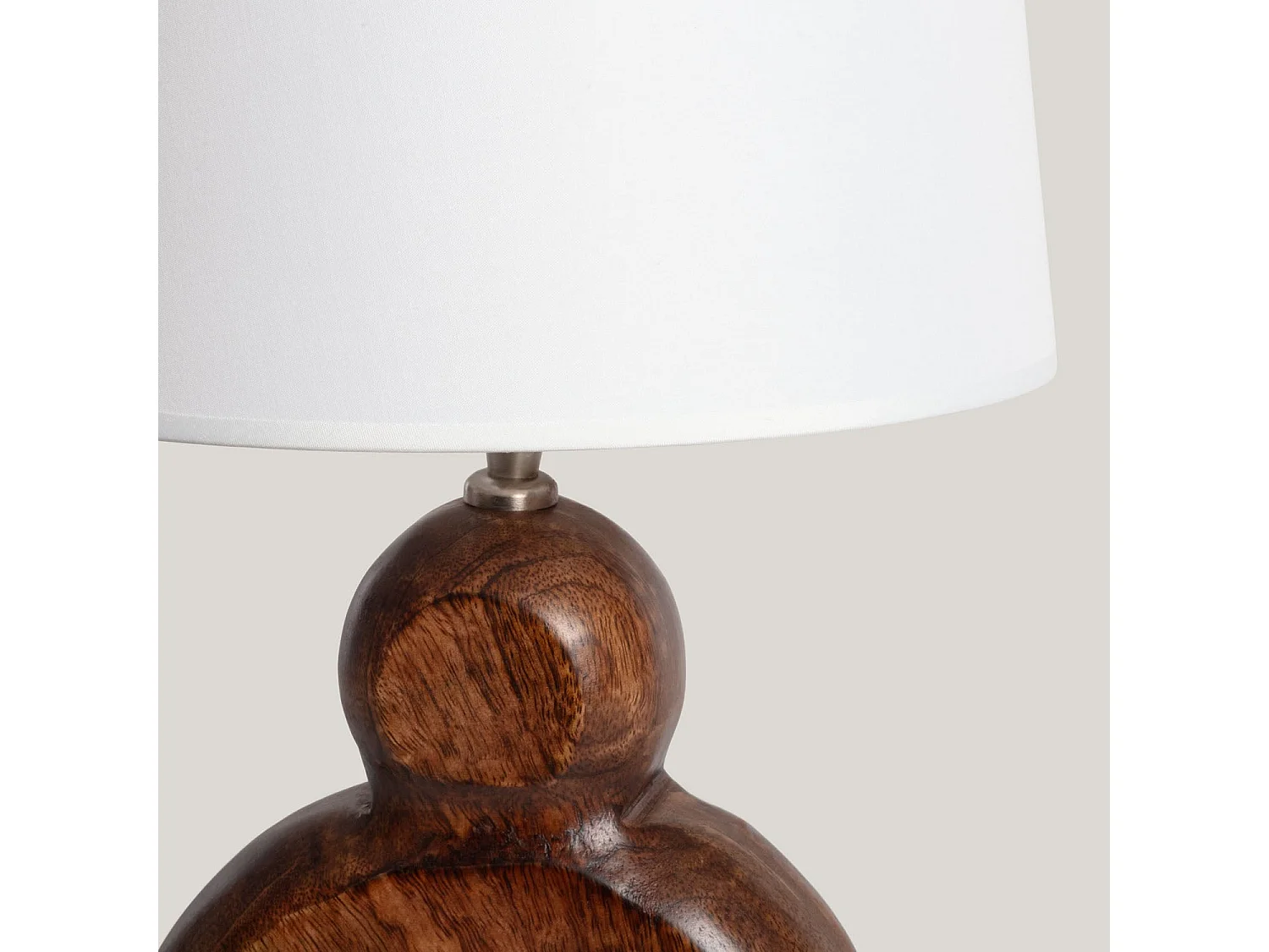 Lámpara de Mesa Madera Hunar II ILUZZIA Blanco Natural