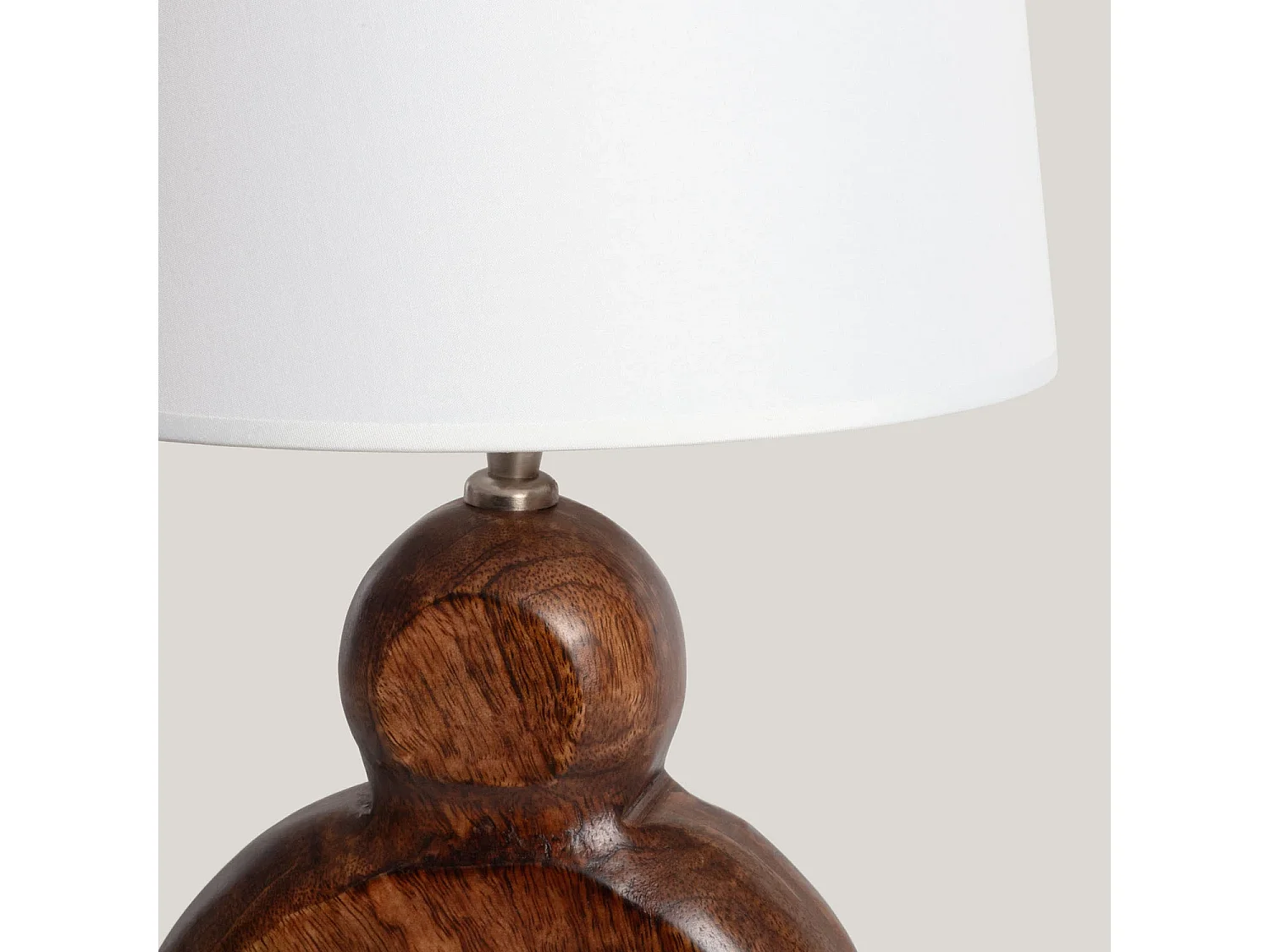 Lámpara de Mesa Madera Hunar II ILUZZIA Blanco Natural
