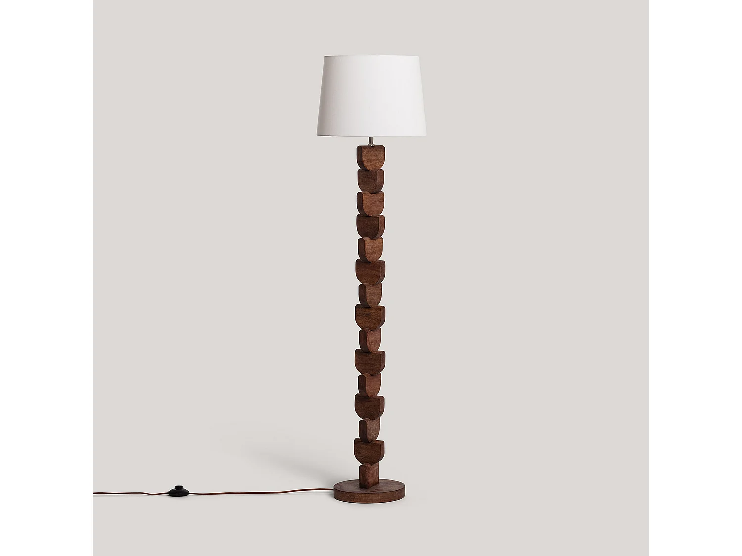 Lampada da Tavolo Legno Dagmar Bianco