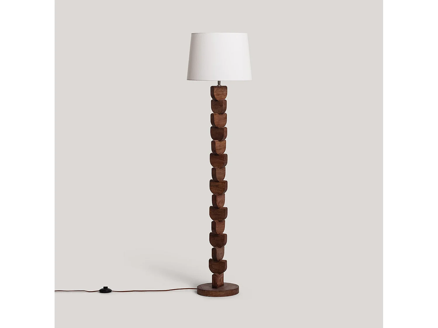 Lampada da Tavolo Legno Dagmar Bianco