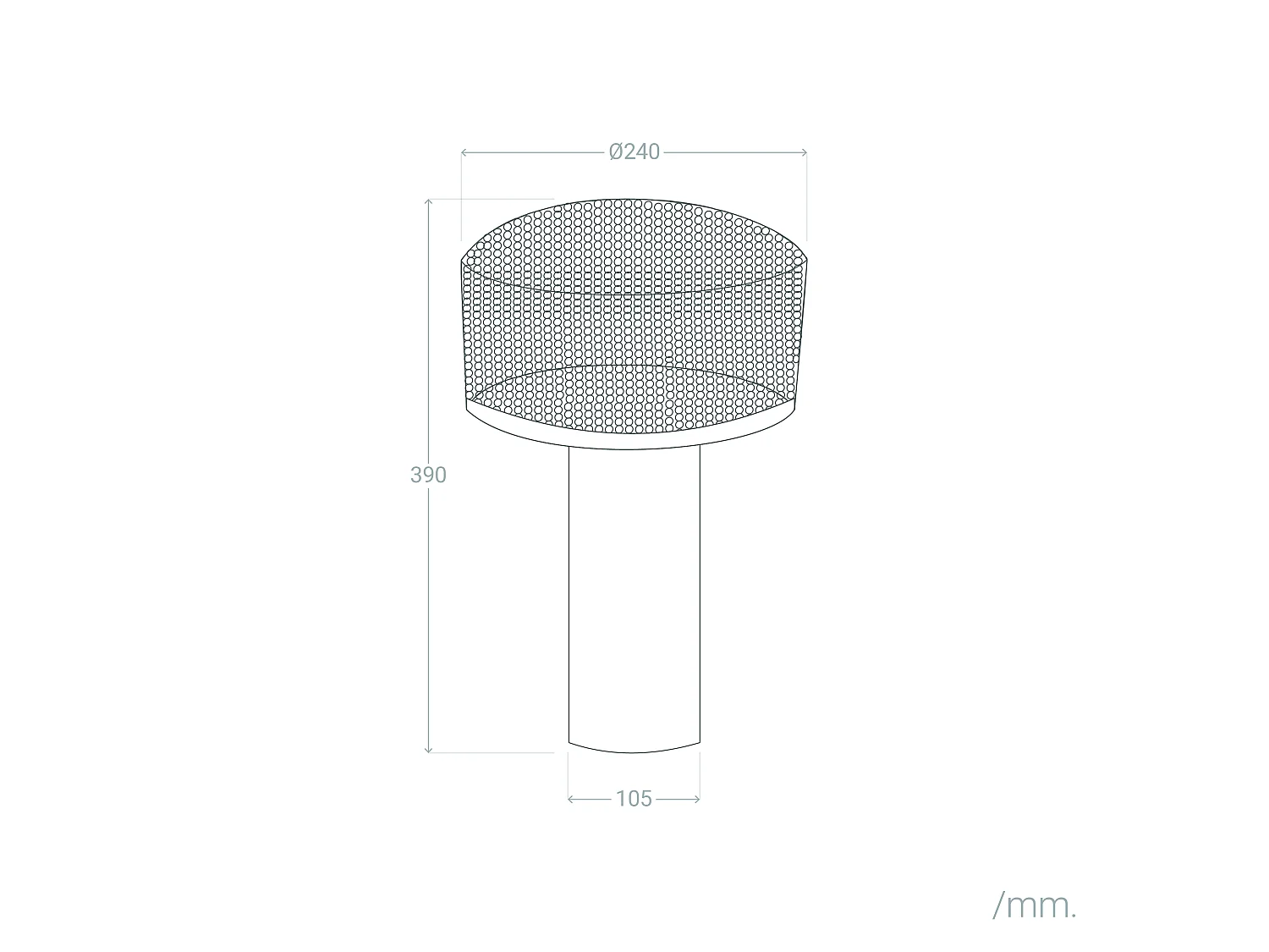 Lámpara de Mesa Metal Kondavil Beige
