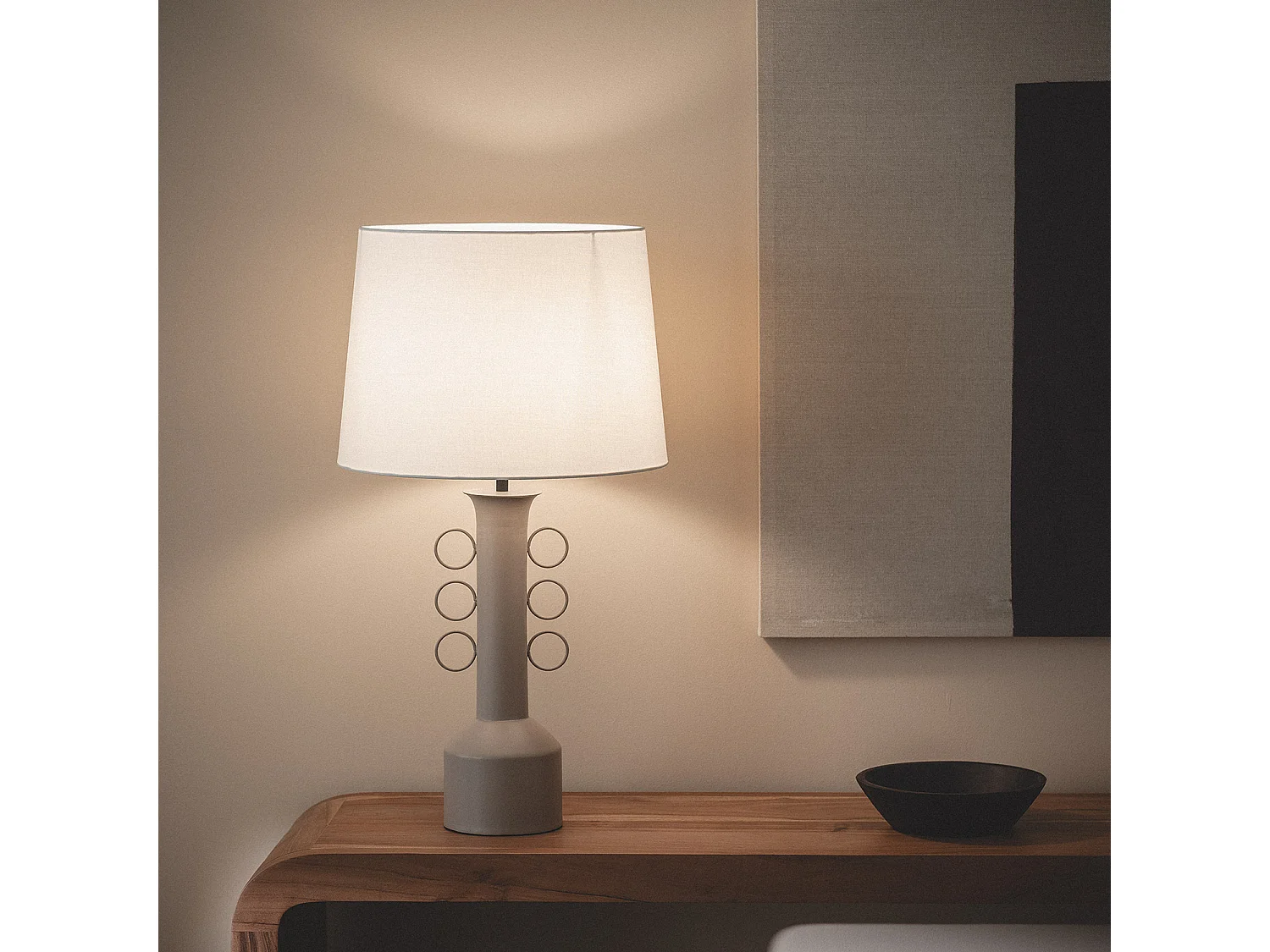 Lampe à Poser Métal Veravil ILUZZIA Beige