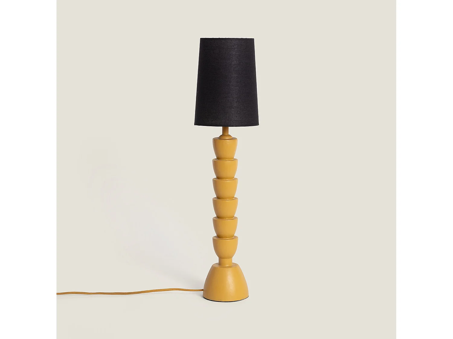 Lampe à Poser Résine Darian Moutarde