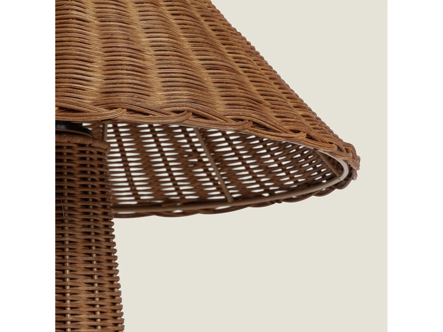 Lámpara de Mesa de Ratán Nara M Marrón