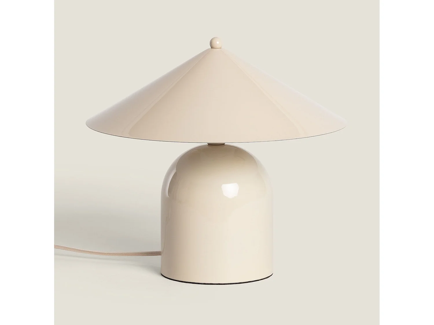 Lámpara de Mesa Metal Noa Beige