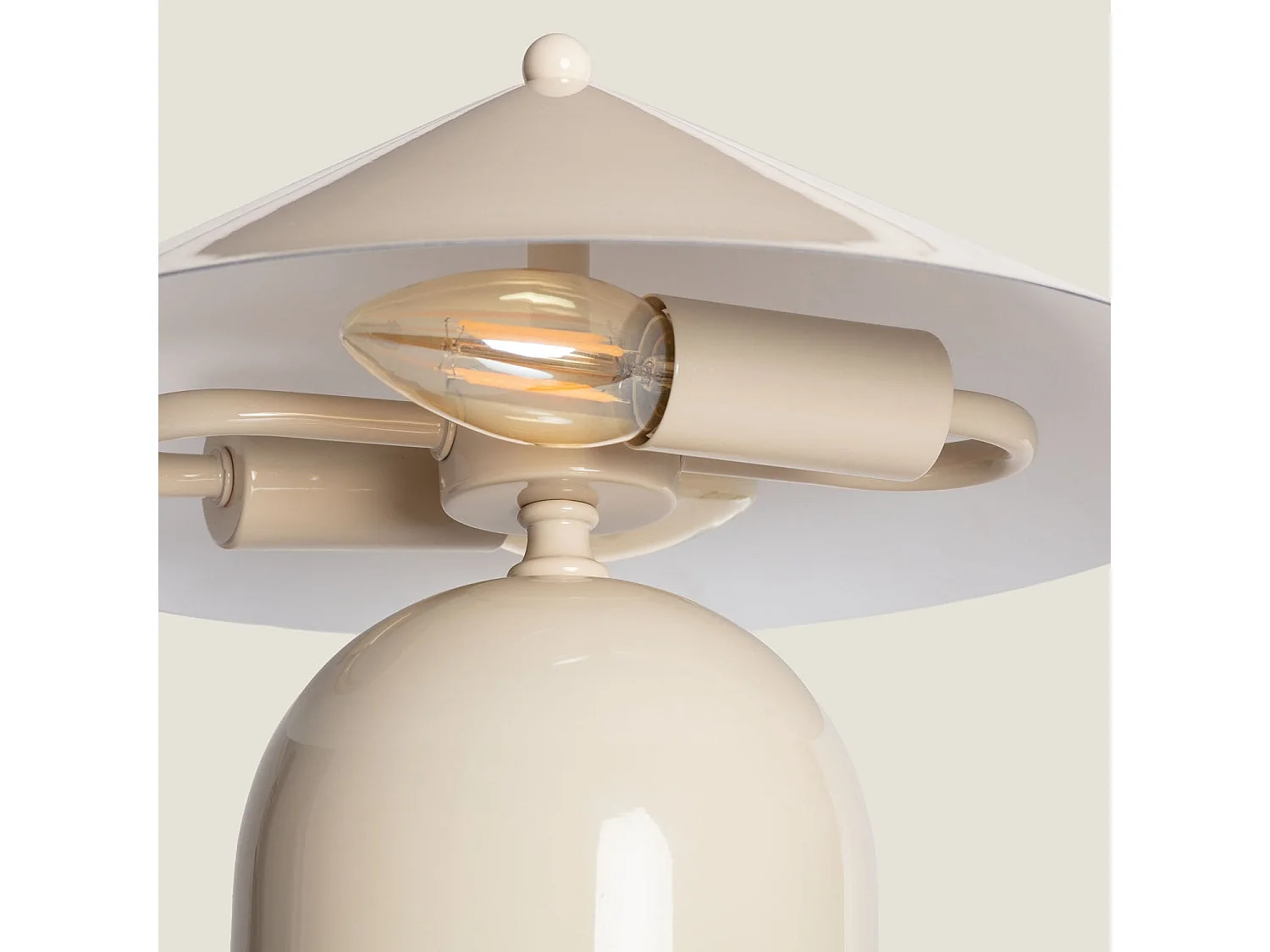 Lámpara de Mesa Metal Noa Beige