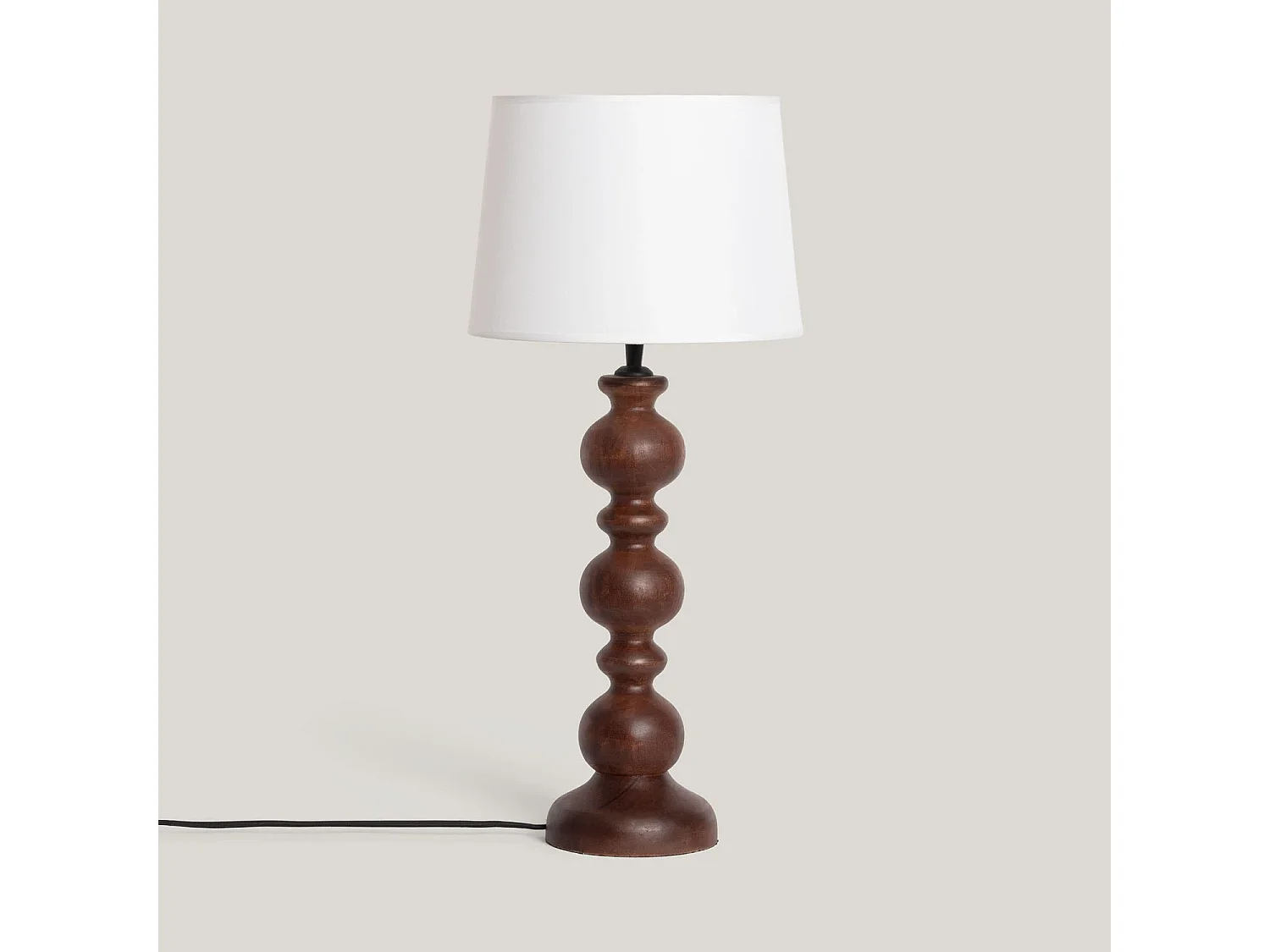 Lámpara de Mesa Madera Zeda Stuvan Blanco