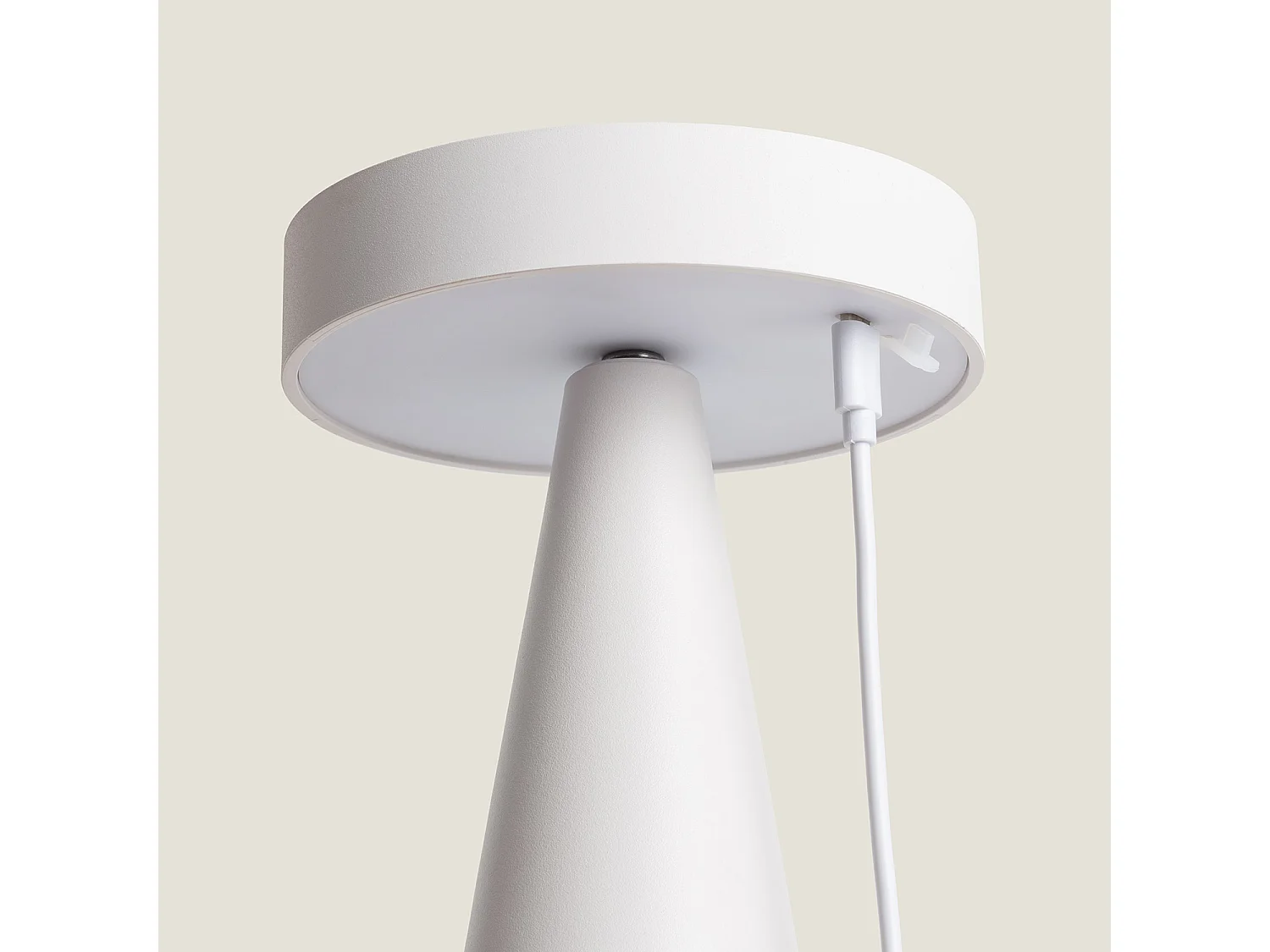 Lampe à Poser LED Métal sans Fil pour Extérieur Catinca Blanc