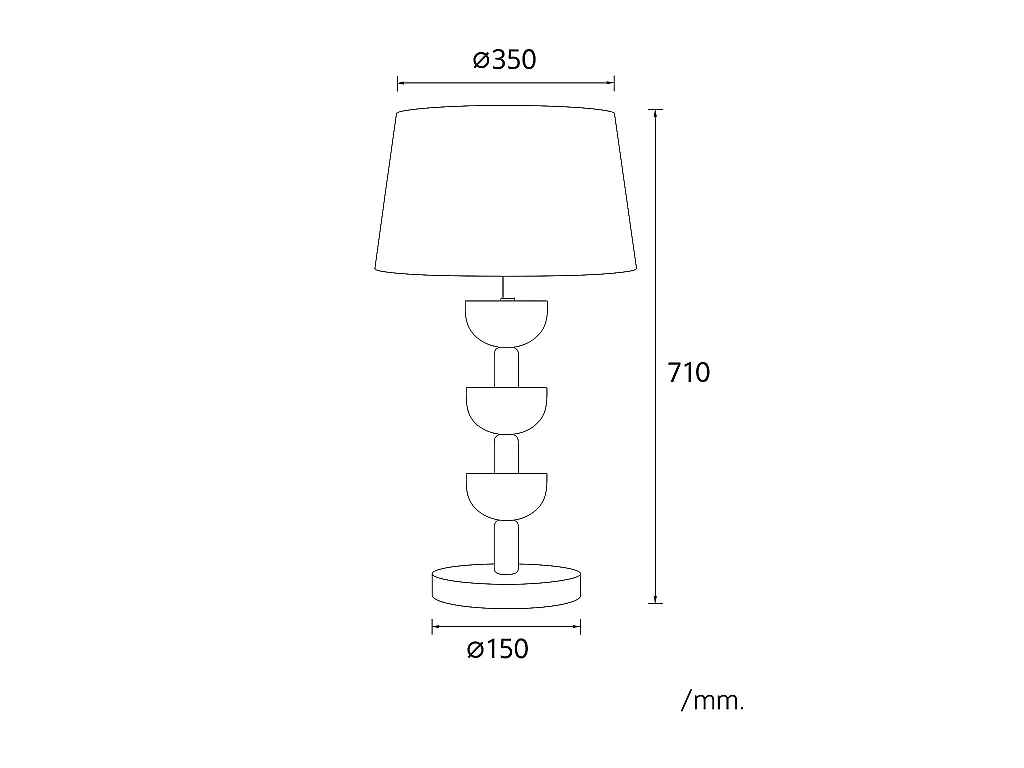 Lámpara de Mesa Madera Dagmar ILUZZIA Blanco