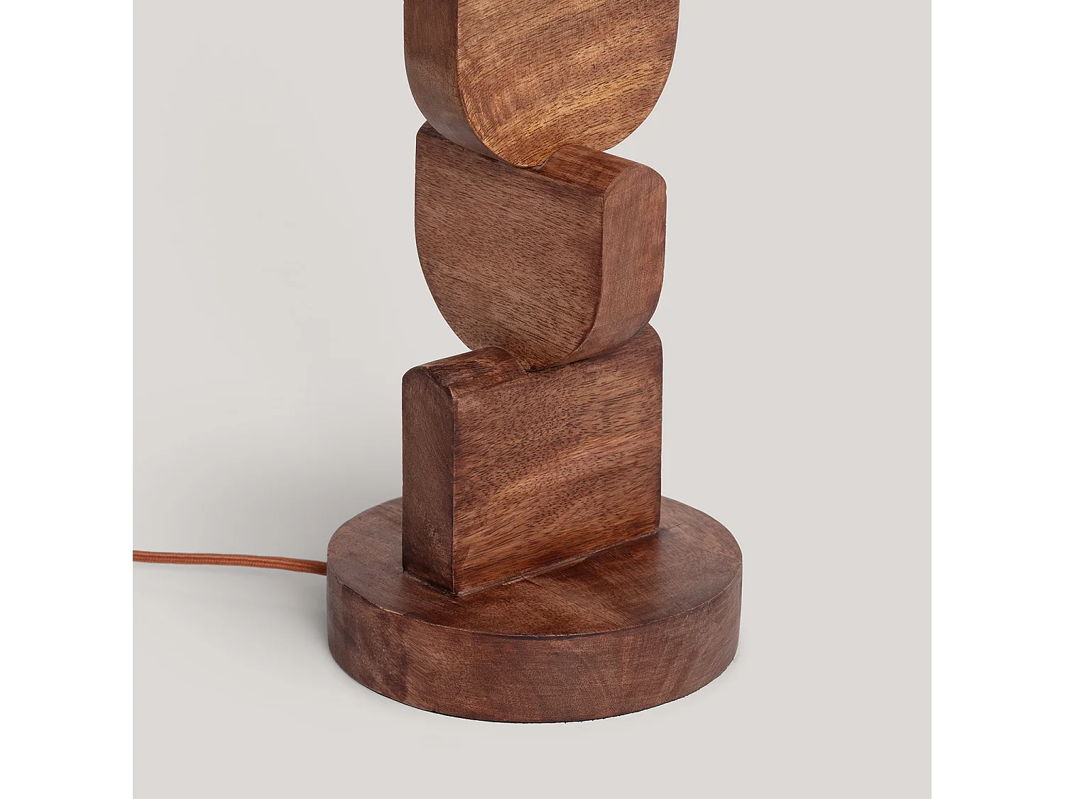 Lámpara de Mesa Madera Dagmar ILUZZIA Blanco