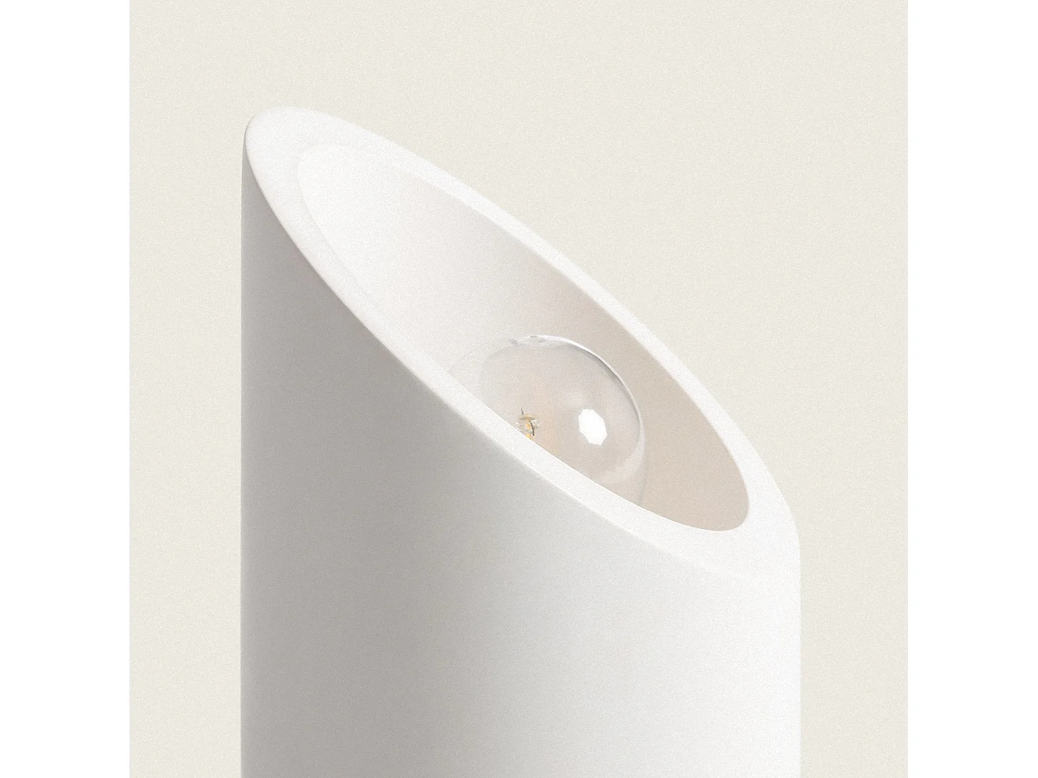 Lámpara de Mesa Yeso Rise Uplighter con Batería USB Recargable Blanco