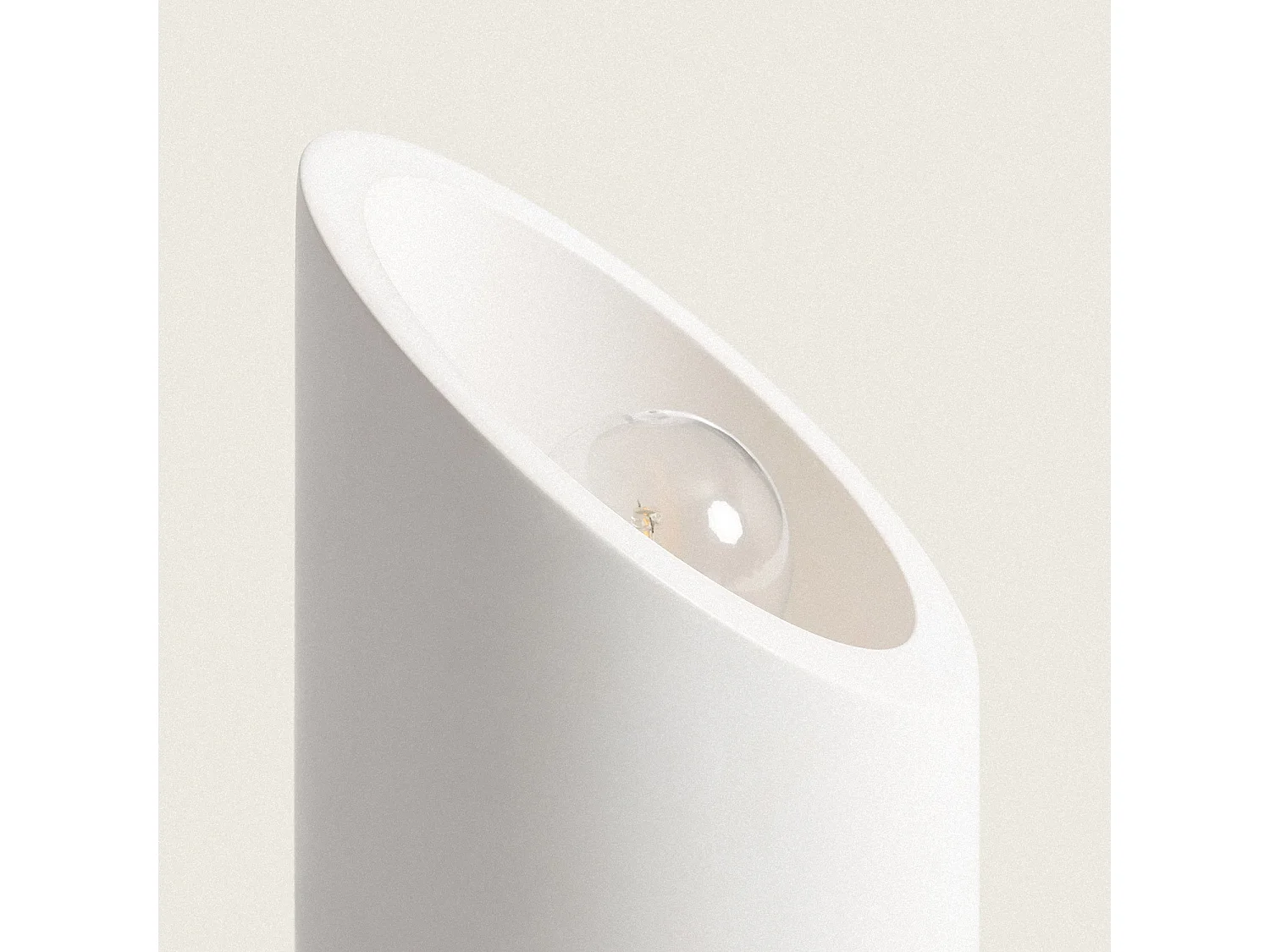 Lámpara de Mesa Yeso Rise Uplighter con Batería USB Recargable Blanco