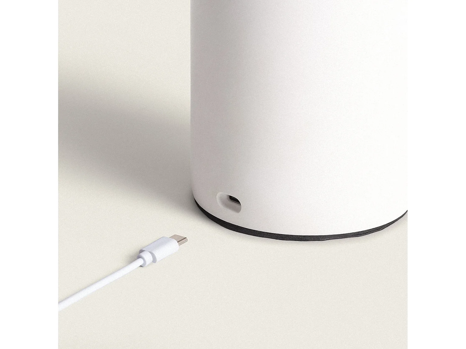 Lámpara de Mesa Yeso Rise Uplighter con Batería USB Recargable Blanco