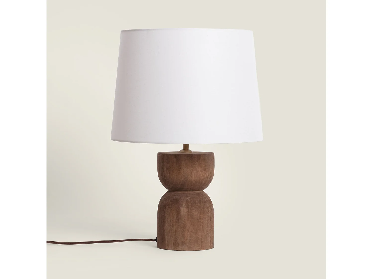 Lámpara de Mesa Madera Dallas Blanco