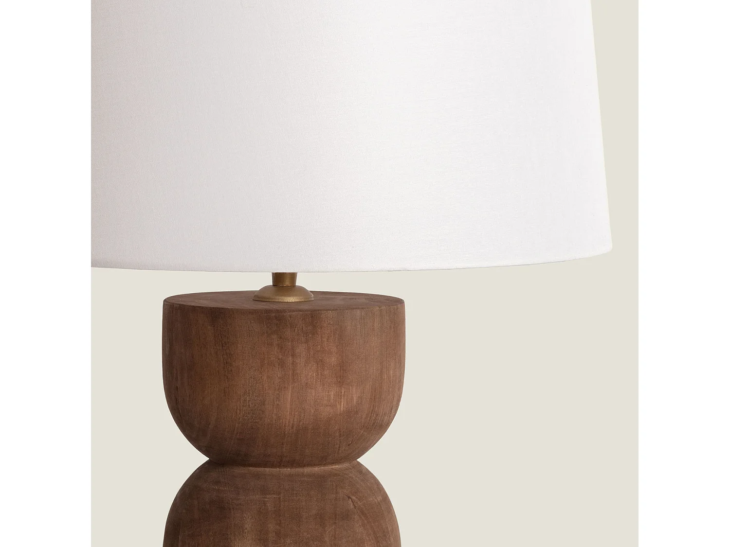 Lámpara de Mesa Madera Dallas Blanco