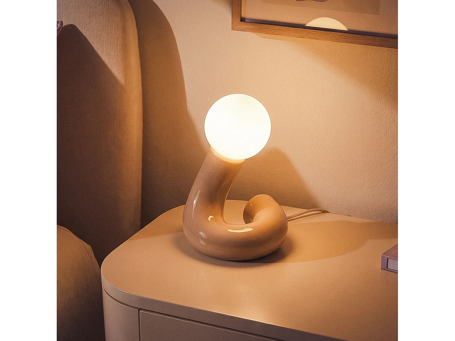 Lampe à Poser Céramique Arlo Juno S Camel