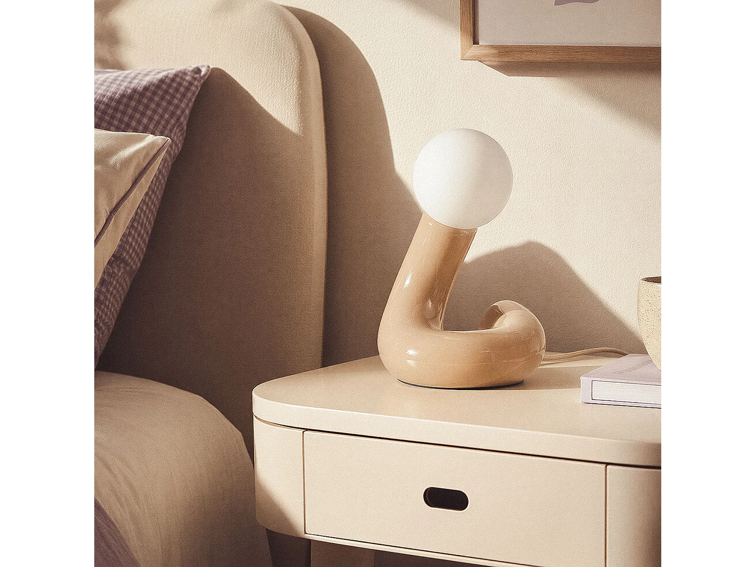 Lampe à Poser Céramique Arlo Juno S Camel