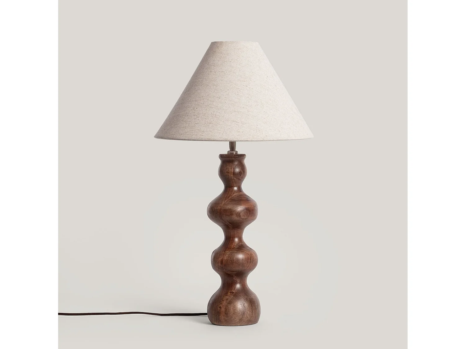 Lámpara de Mesa Madera Anahla ILUZZIA Beige