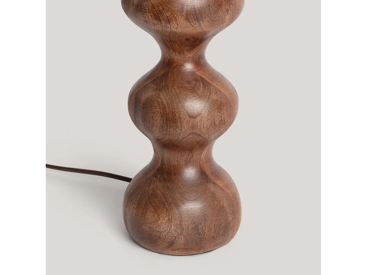 Lámpara de Mesa Madera Anahla ILUZZIA Beige