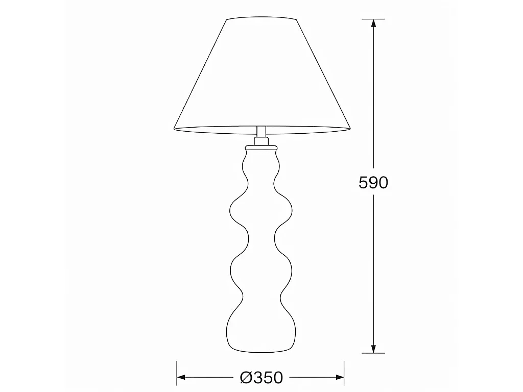 Lámpara de Mesa Madera Anahla ILUZZIA Beige