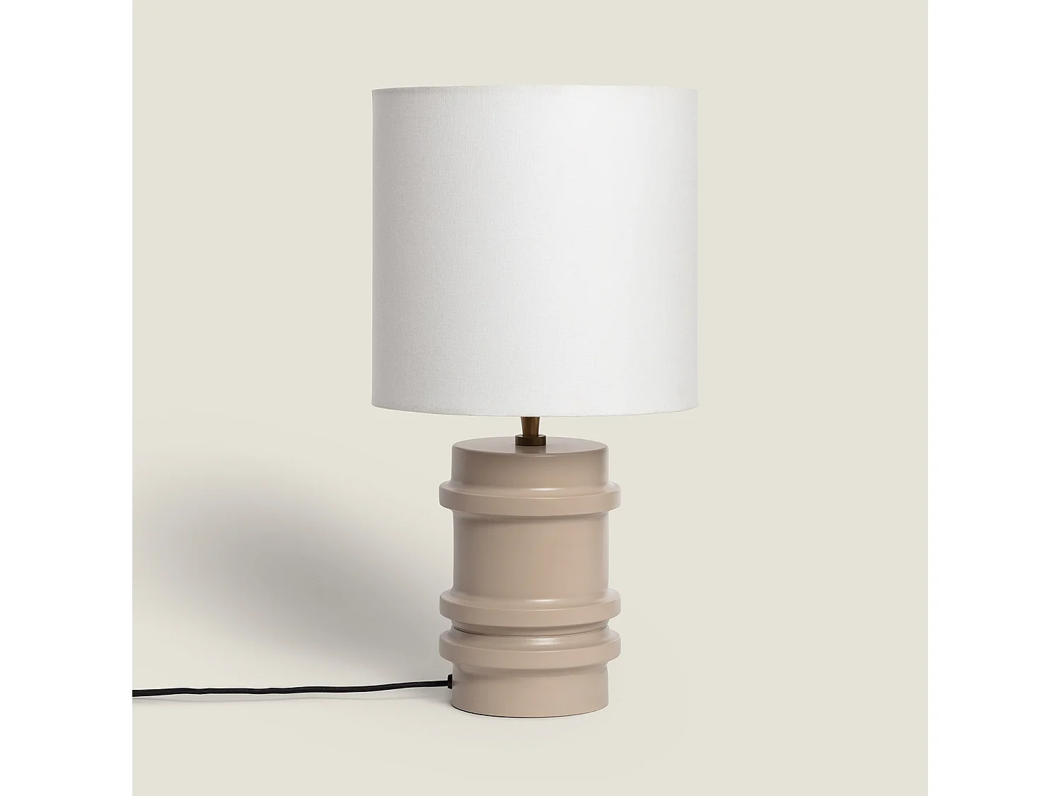 Lámpara de Mesa Metal Bobey Beige