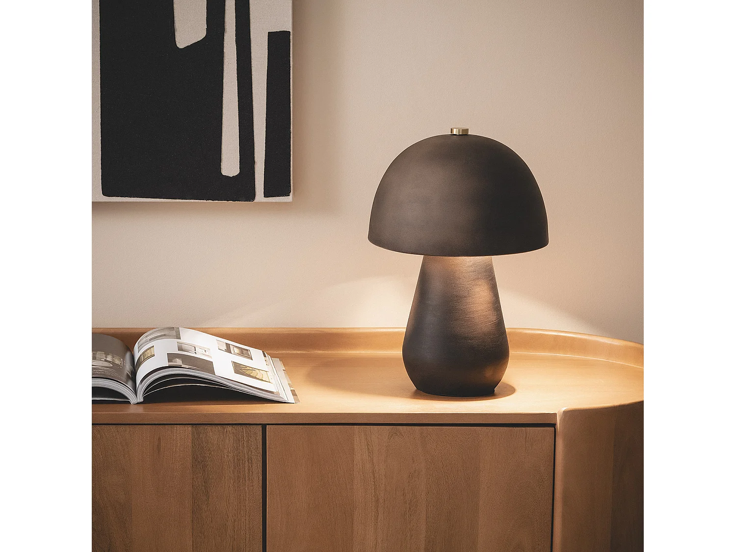 Lámpara de Mesa Metal Telia Negro