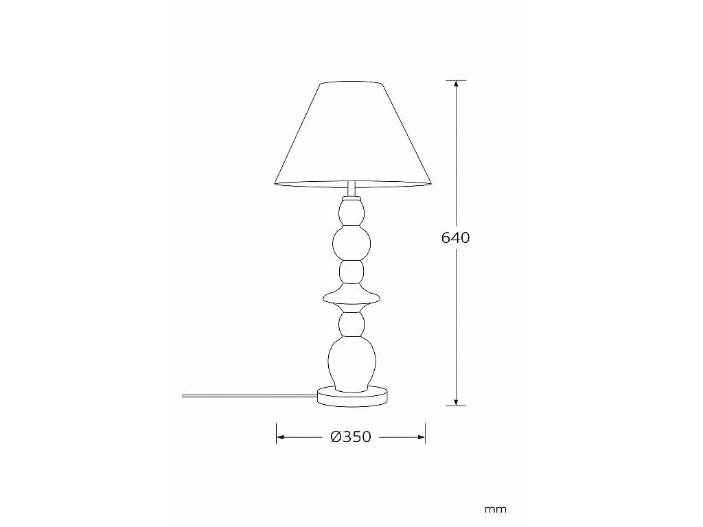 Lámpara de Mesa Madera Tanish ILUZZIA Beige