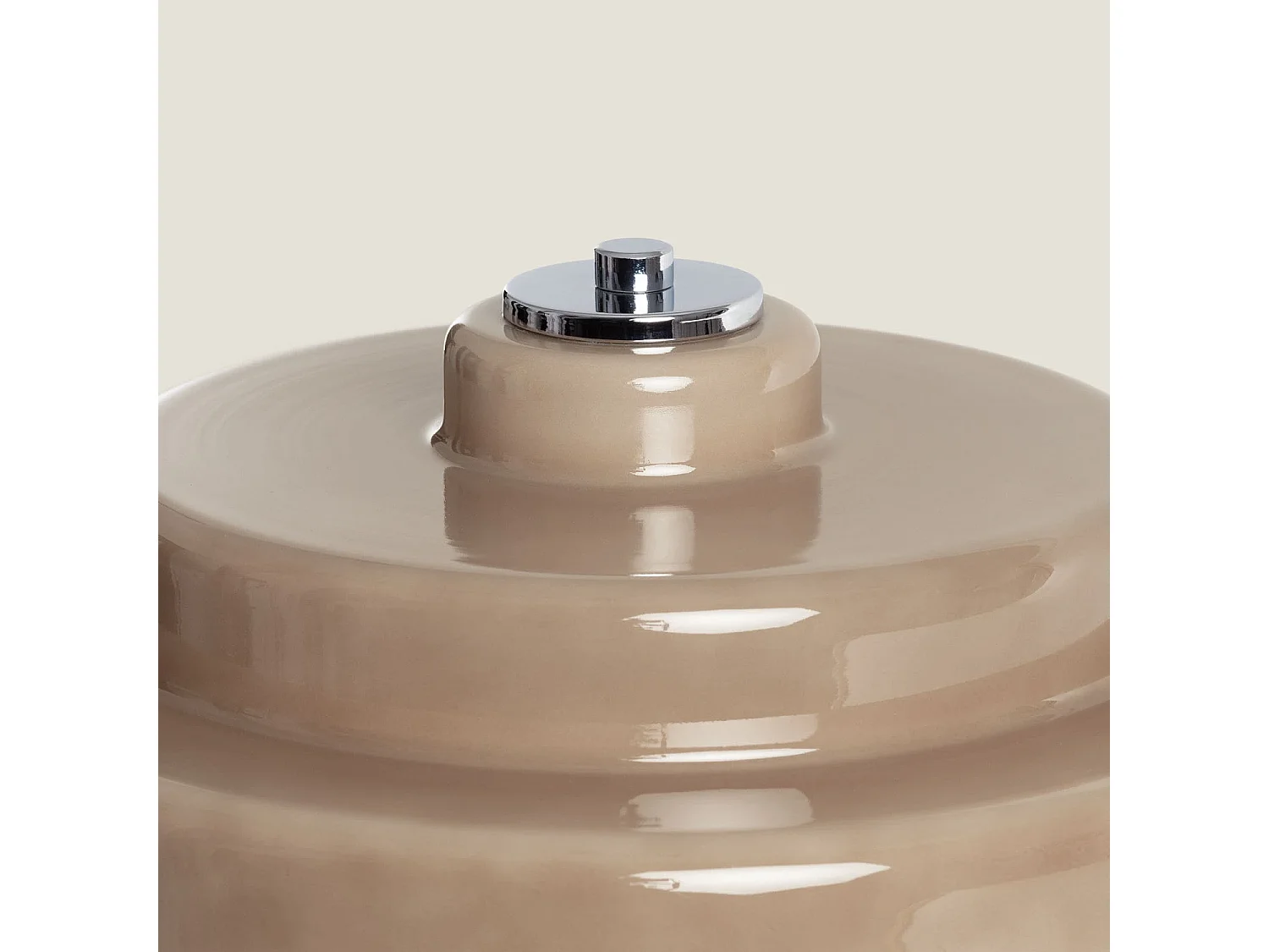 Lámpara de Mesa de Metal y Cristal Nova Marrón ↑40 cm