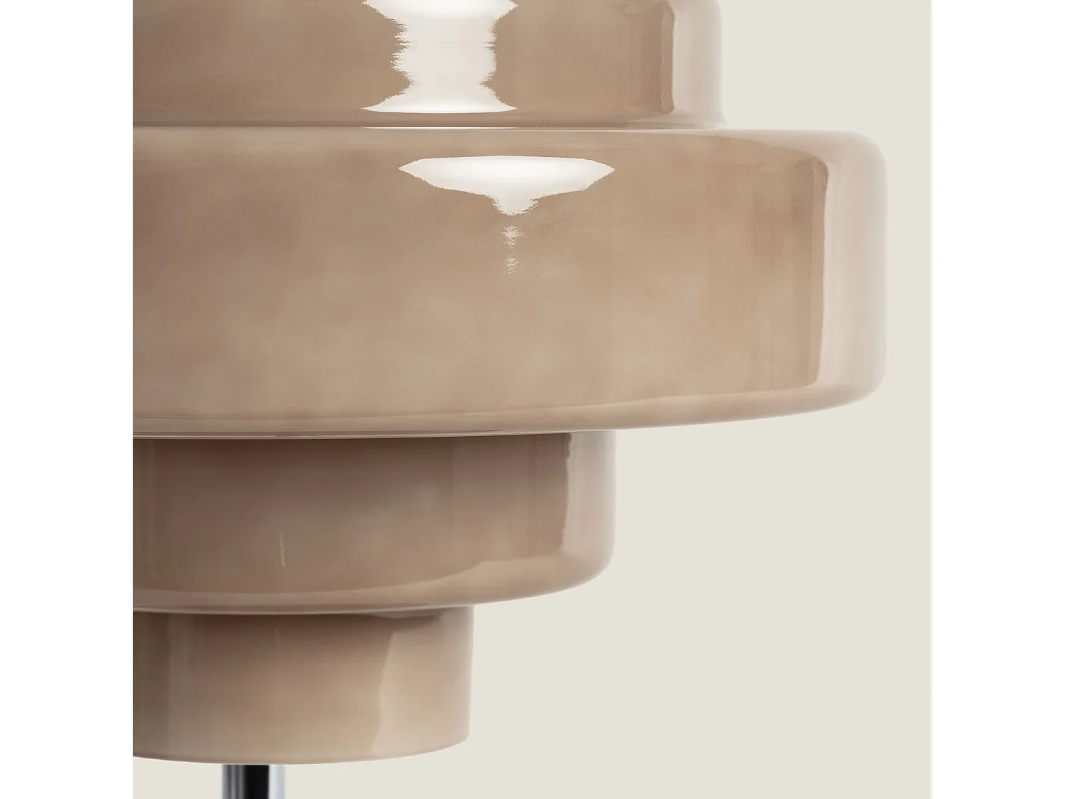 Lámpara de Mesa de Metal y Cristal Nova Marrón ↑40 cm