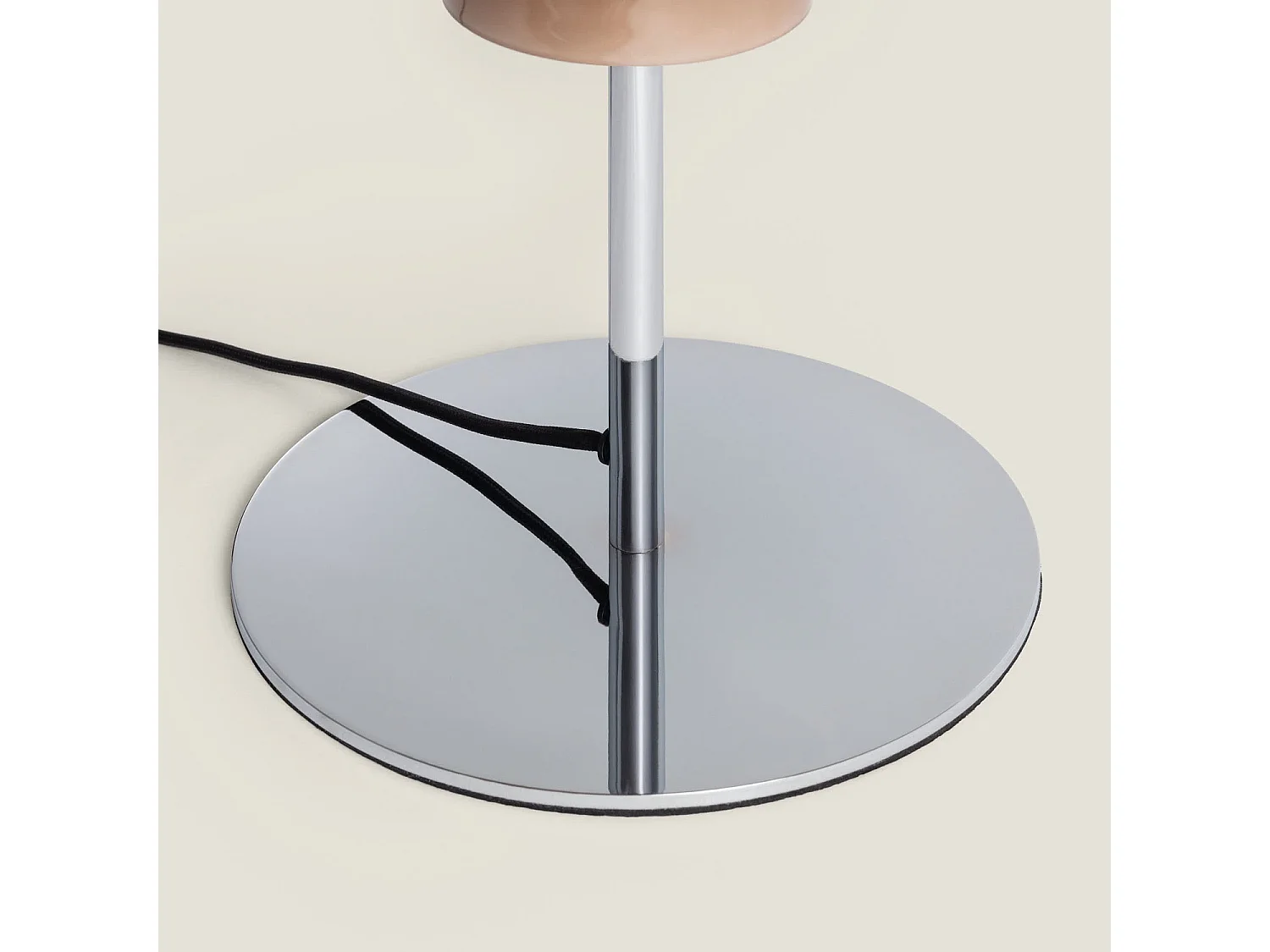 Lámpara de Mesa de Metal y Cristal Nova Marrón ↑40 cm
