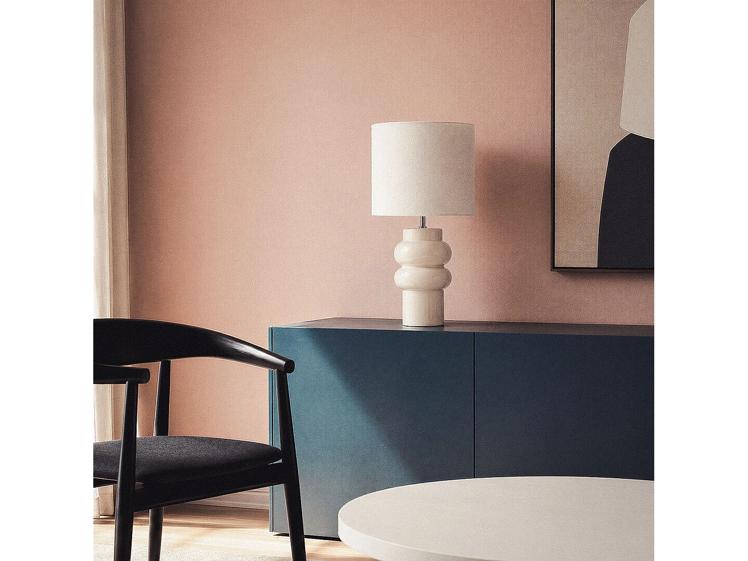 Lámpara de Mesa Cerámica Iker Verde 510 mm