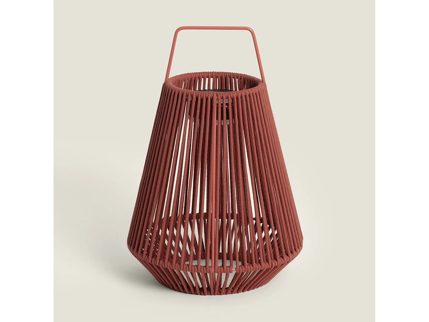 Lámpara de Mesa Solar Tali de Cuerda para Exterior S Rojo