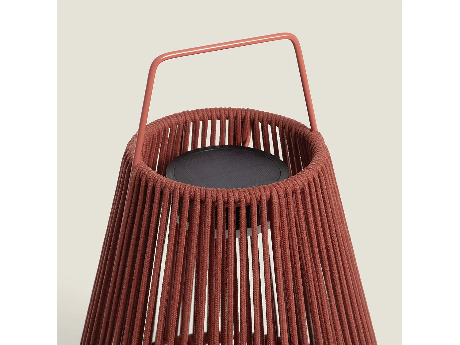 Lámpara de Mesa Solar Tali de Cuerda para Exterior S Rojo